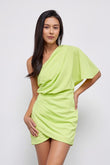 Do + Be Elegant One Shoulder Sleeveless Wrap Mini Dress Do + Be Collection