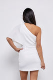 Do + Be Elegant One Shoulder Sleeveless Wrap Mini Dress Do + Be Collection