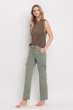 High Rise Cargo Straight Jeans VERVET by Flying Monkey