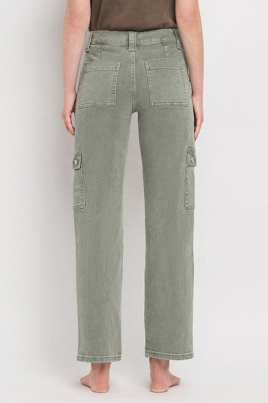 High Rise Cargo Straight Jeans VERVET by Flying Monkey