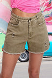 CASUAL WASHED STYLE DENIM SHORTS WITH POCKETS La Miel