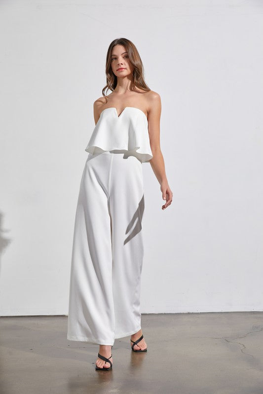 Do + Be Effortless Chic Off Shoulder Tube Neckline Jumpsuit Do + Be Collection