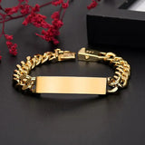 18K Gold 10MM Chain Bracelets - Rosa Apparel