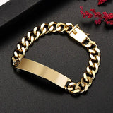 18K Gold 10MM Chain Bracelets - Rosa Apparel