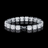 18K White Gold Tennis Bracelet - Rosa Apparel