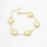 18k Gold Plating Flower Bracelets - Rosa Apparel