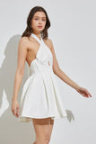 Do + Be Elegant Cross Neck Sleeveless Tailored Mini Dress Do + Be Collection