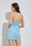 Do + Be Romantic Off Shoulder Sleeveless Ruffle Knee-Length Dress Do + Be Collection