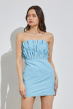 Do + Be Romantic Off Shoulder Sleeveless Ruffle Knee-Length Dress Do + Be Collection