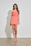 Do + Be Romantic Off Shoulder Sleeveless Ruffle Knee-Length Dress Do + Be Collection