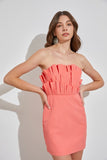 Do + Be Romantic Off Shoulder Sleeveless Ruffle Knee-Length Dress Do + Be Collection