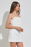 Do + Be Romantic Off Shoulder Sleeveless Ruffle Knee-Length Dress Do + Be Collection