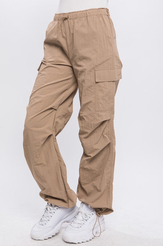 Loose Fit Parachute Cargo Pants Love Tree