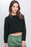 Wool Blend Cropped Sweater Top Love Tree