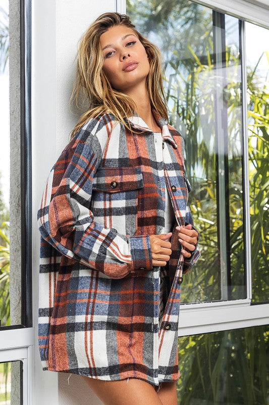 Textured Shirts With Big Checkered Point BiBi