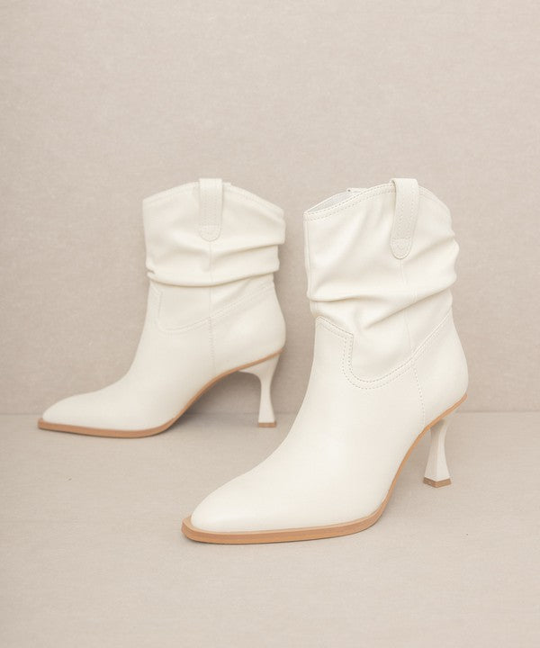 OASIS SOCIETY Riga - Western Inspired Slouch Boots - Rosa Apparel