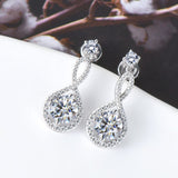 1 Carat Moissanite 925 Sterling Silver Earrings - Rosa Apparel