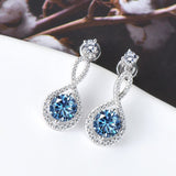 1 Carat Moissanite 925 Sterling Silver Earrings - Rosa Apparel