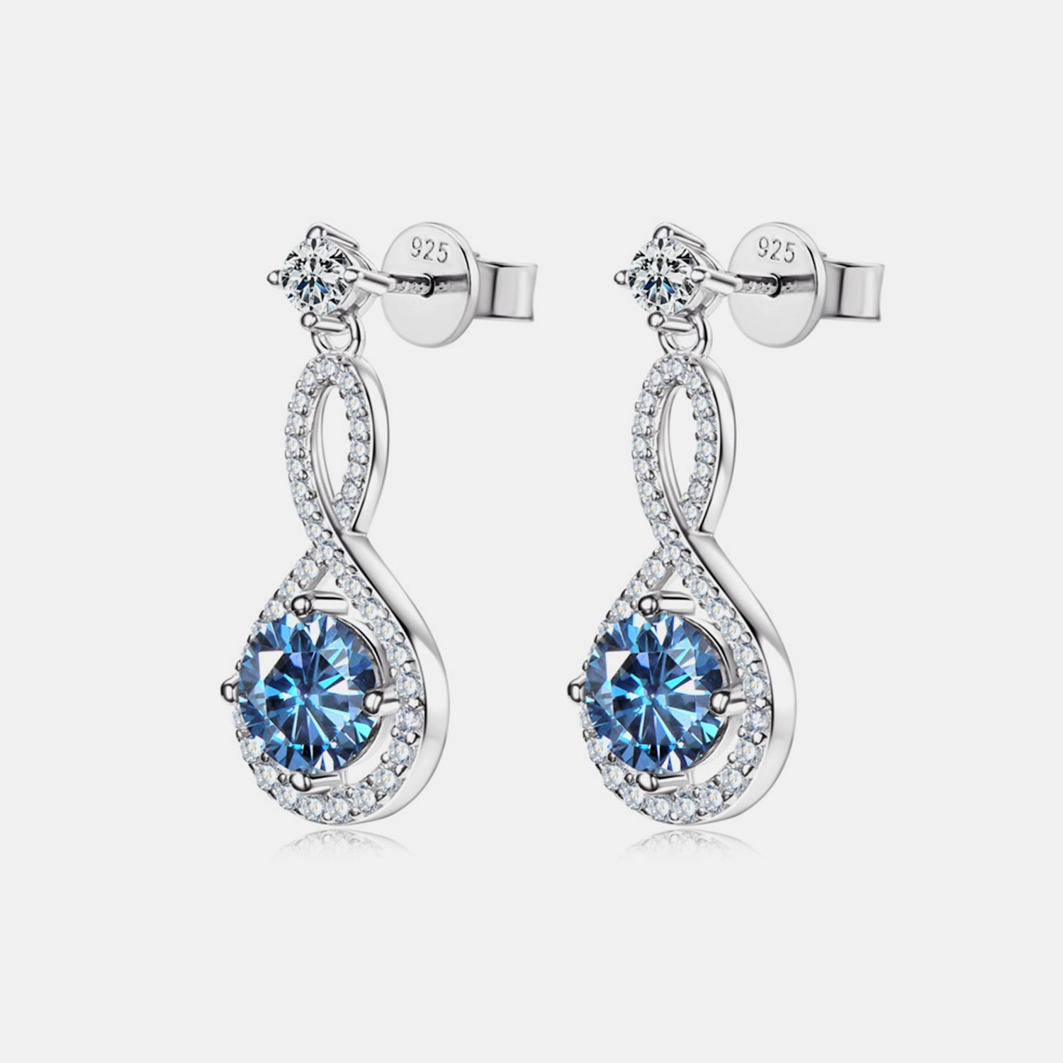 1 Carat Moissanite 925 Sterling Silver Earrings - Rosa Apparel