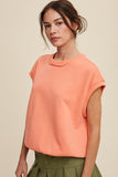 Short Sleeve Boxy Crew Neck Sweat Top Listicle