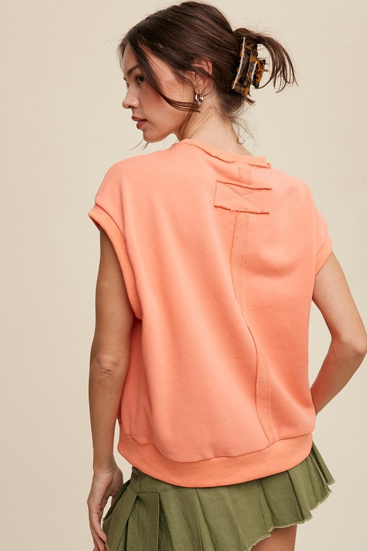 Short Sleeve Boxy Crew Neck Sweat Top Listicle