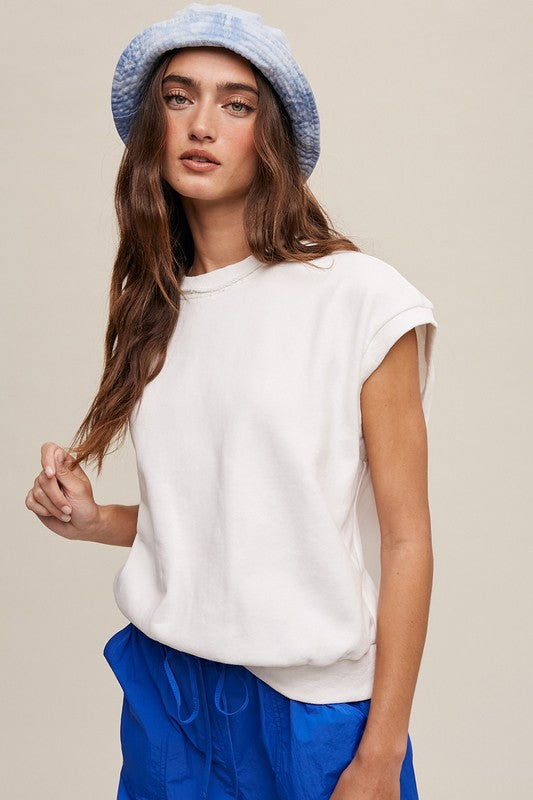 Short Sleeve Boxy Crew Neck Sweat Top Listicle