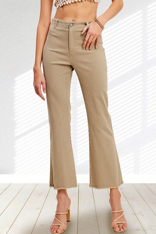 Soft Washed Stretchy High Rise Pants La Miel