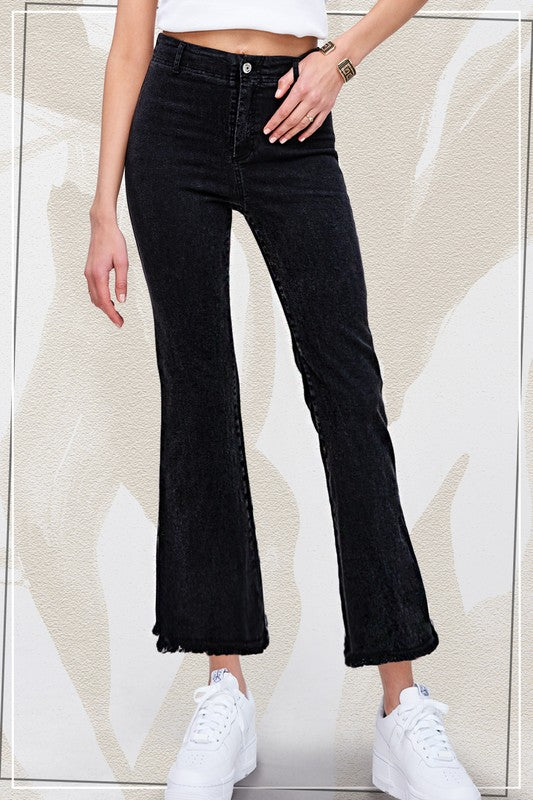 Soft Washed Stretchy High Rise Pants La Miel