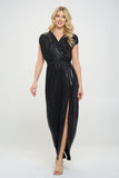 Made in USA Sleeveless Metallic Maxi Dress Renee C.