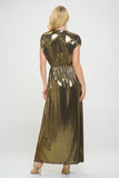 Made in USA Sleeveless Metallic Maxi Dress Renee C.