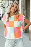 Multi-Color Checker Sweater Vest BiBi