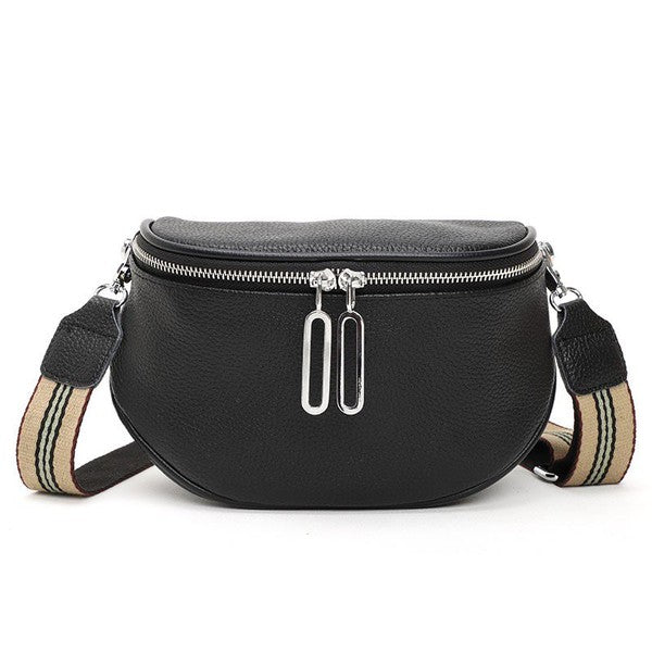 Aili's Corner Hazel Genuine Leather Strap Accents Sling Bag Aili's Corner