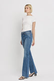 High Rise Slant Hem Flare Jeans VERVET by Flying Monkey