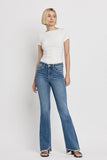 High Rise Slant Hem Flare Jeans VERVET by Flying Monkey