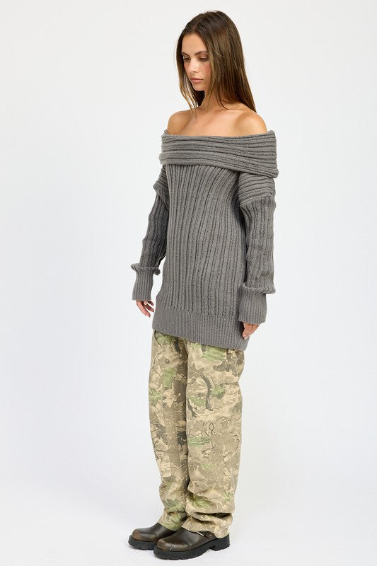 OVERSIZED OFF SHOULDER SWEATER Emory Park