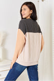 Double Take Color Block Dropped Shoulder T-Shirt Trendsi