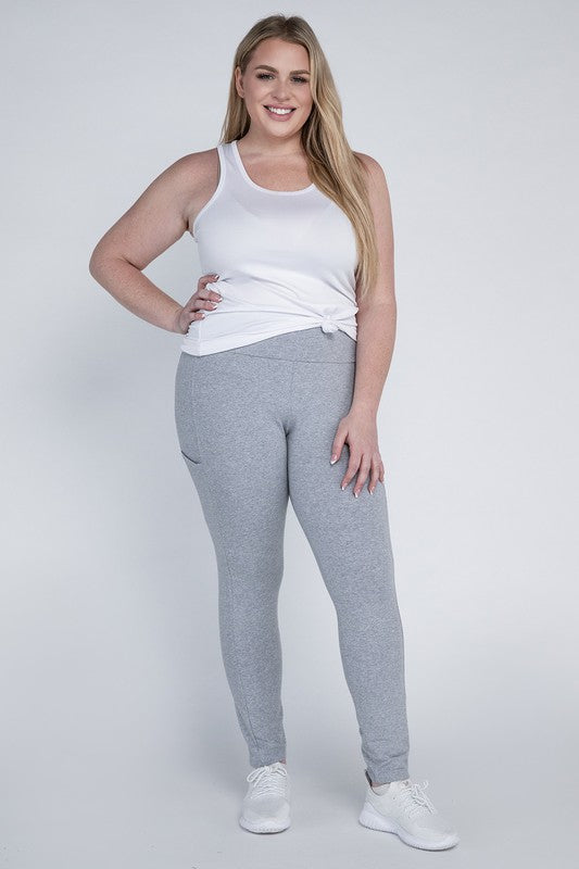 Plus Everyday Leggings with Pockets Ambiance Apparel