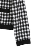 Black check knitted jacket Lilou