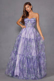 Juliet Print Strapless A-line Gown JT2507A Juliet