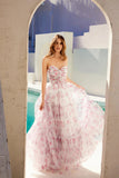 Juliet Print Strapless A-line Gown JT2507A Juliet