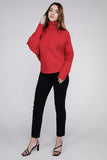 Viscose Dolman Sleeve Turtleneck Sweater ZENANA