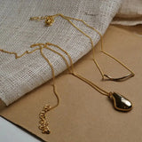 2 Pcs Set Waterdrop Irregular Necklaces - Rosa Apparel