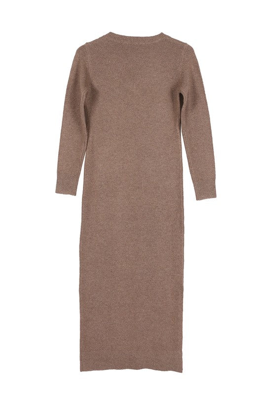 V-Neck Sweater Maxi Dress Lilou