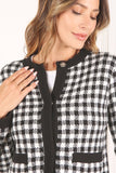 Black check knitted jacket Lilou