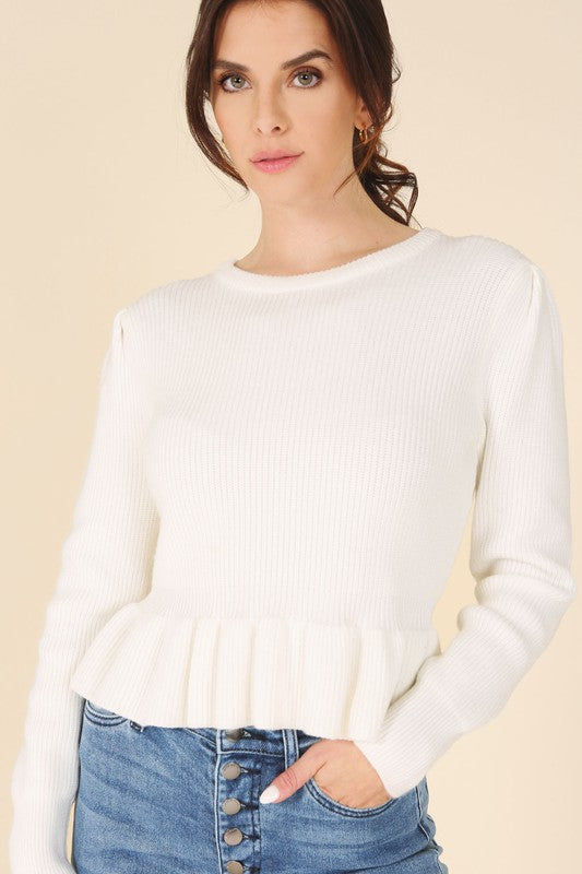 Peplum sweater top Lilou