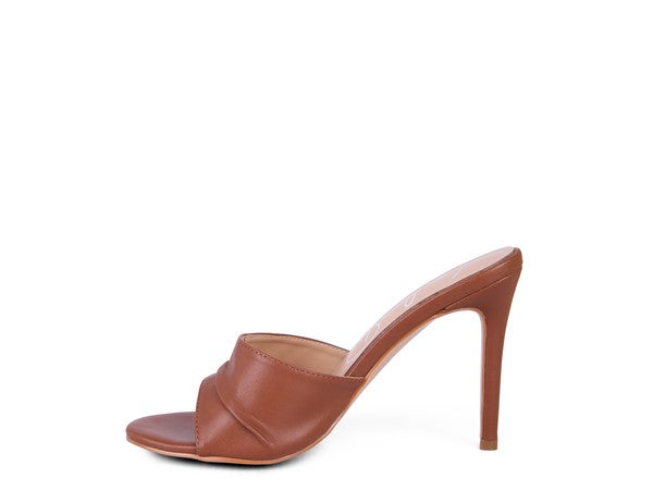 3RD DIVORCE Pleated Strap High Heeled Sandal - Rosa Apparel