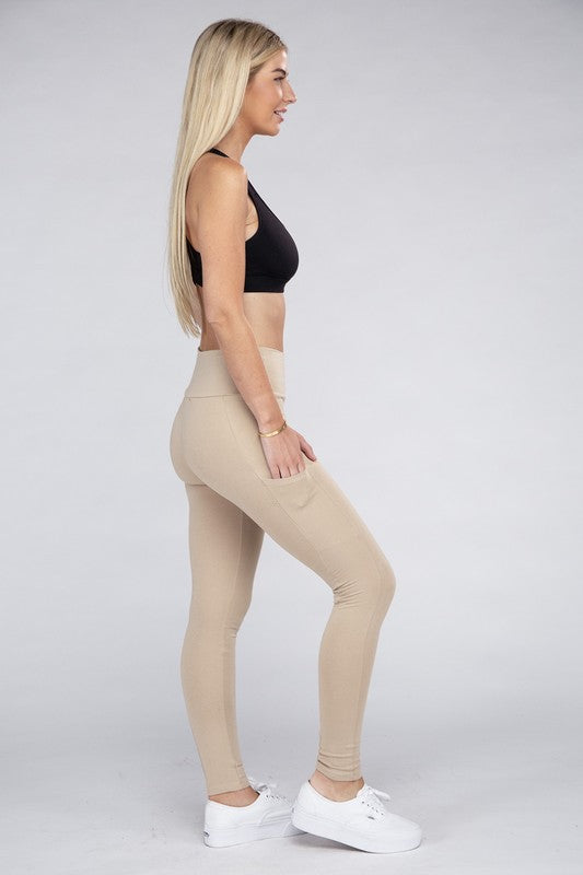 Active Leggings Featuring Concealed Pockets Ambiance Apparel