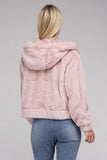 Ambiance Fluffy Zip-Up Teddy Sweater Hoodie Ambiance Apparel