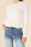 Peplum sweater top Lilou