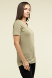 Zenana Casual Cotton V-Neck Short Sleeve T-Shirts ZENANA